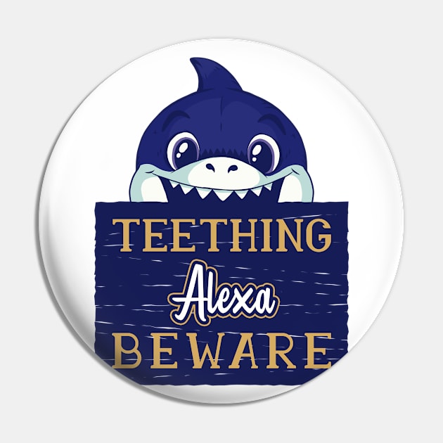 Alexa - Funny Kids Shark - Personalized Gift Idea - Bambini Pin by Bambini