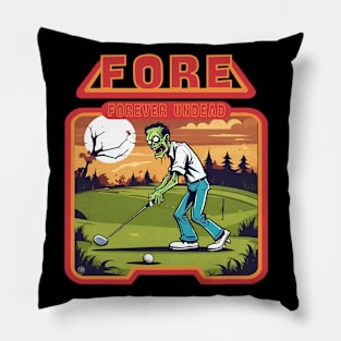 Zombie golf player Pillow