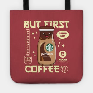 Mocha Iced Coffee for Coffee lovers and Starbucks Fans Tote