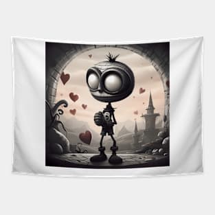 1920s Cuphead Love Tapestry