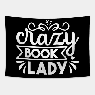 Crazy Book Lady Tapestry