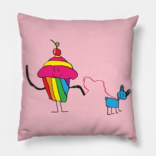 Cupcake Walking Bunny Pillow