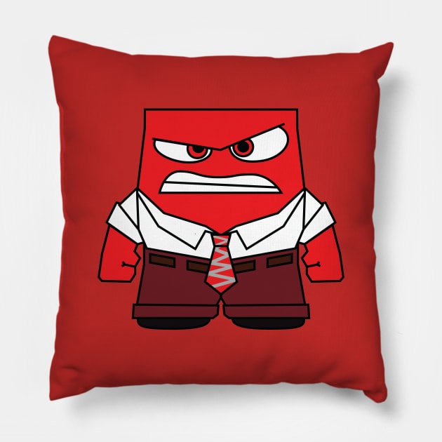 Anger (Inside Out) Pillow by Expandable Studios