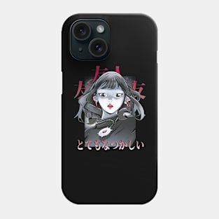 Anime illustration of Dramatic anime girl Phone Case