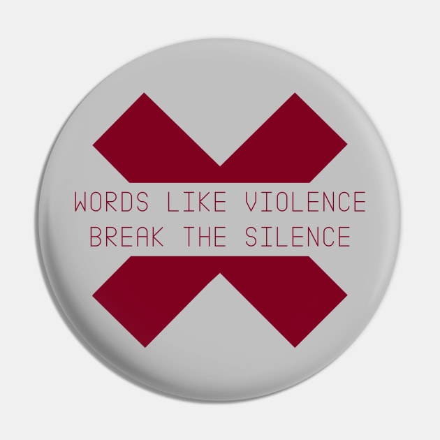 Words like Violence, burgundy Pin by Perezzzoso