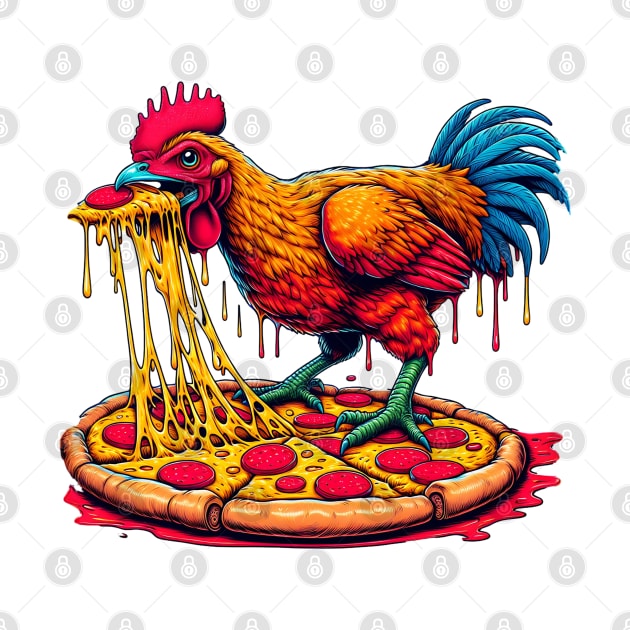 Chicken Pepperoni Pizza T-rex style by DaysMoon