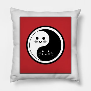 Yin Yang Cats Pillow