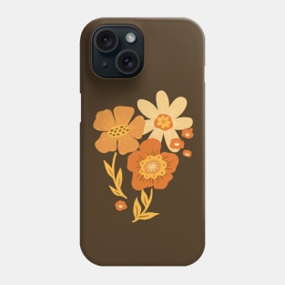 Groovy 60s Floral Party - Bronze Phone Case