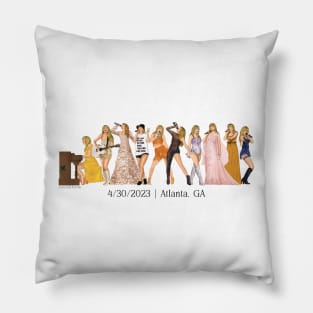 4/30 Atlanta Iconic Outfits Eras Lineup Pillow