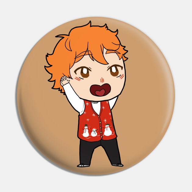 Ugly Christmas Sweater Hinata Pin by catscantdraw