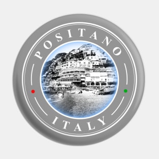 Positano Italy - circular design Pin