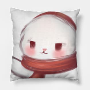 Cute Rabbit Drawing Pillow