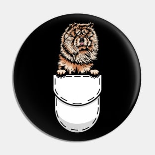 Funny Chow Chow Pocket Dog Pin