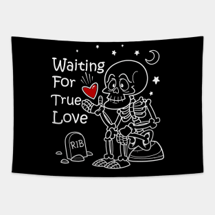 waiting skeleton Tapestry