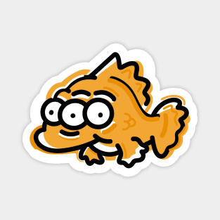 Three eyed fish minimalist Magnet