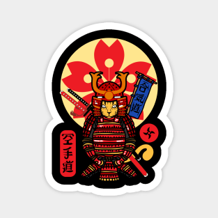 Samurai Cat Magnet