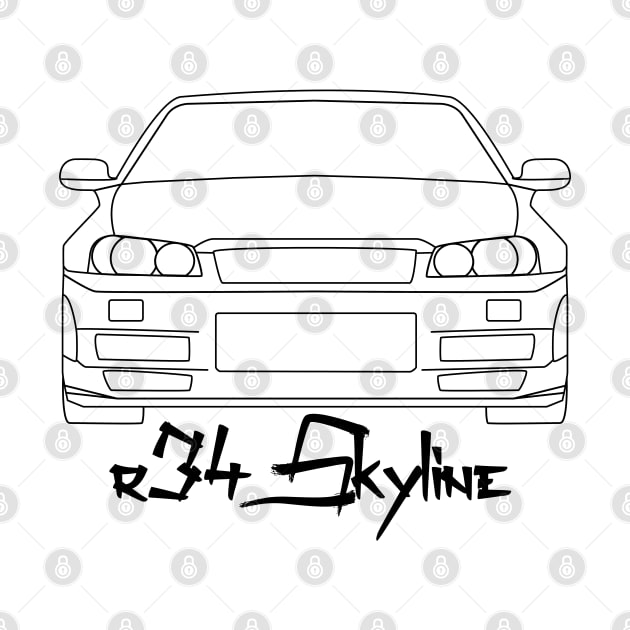 Nissan R34 Skyline GTR - Simple Lines by mudfleap