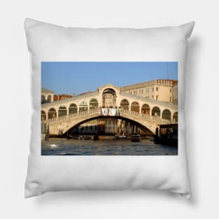 Venice Italy, Rialto Bridge Pillow