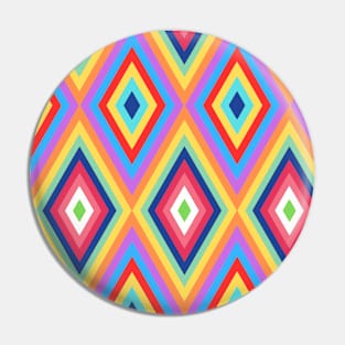 Colorful Diamond Style Pattern Pin