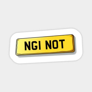 NG1 NOT - Nottingham Number Plate Magnet