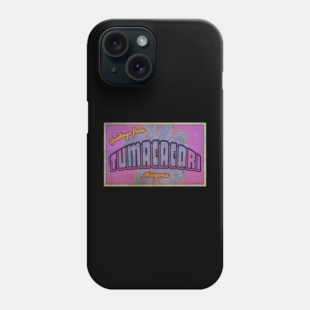 Greetings from Tumacacori, Arizona Phone Case by Nuttshaw Studios