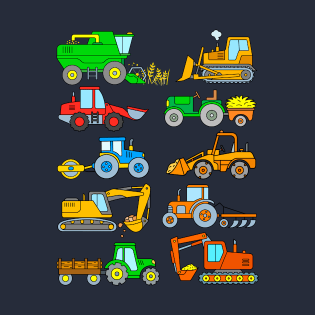 Tractors and Excavators by samshirts