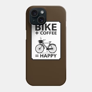 Bike + Coffee = Happy Phone Case