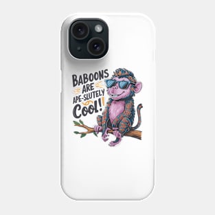 Stylish Baboon: Baboons are ape-solutely cool Phone Case