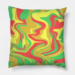 Abstract Marble Swirl Texture - Autumn Tones Inspired Organic Flow Pillow