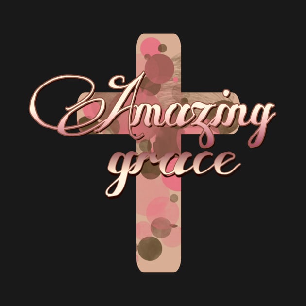 Amazing Grace with Stylized Cross by AlondraHanley