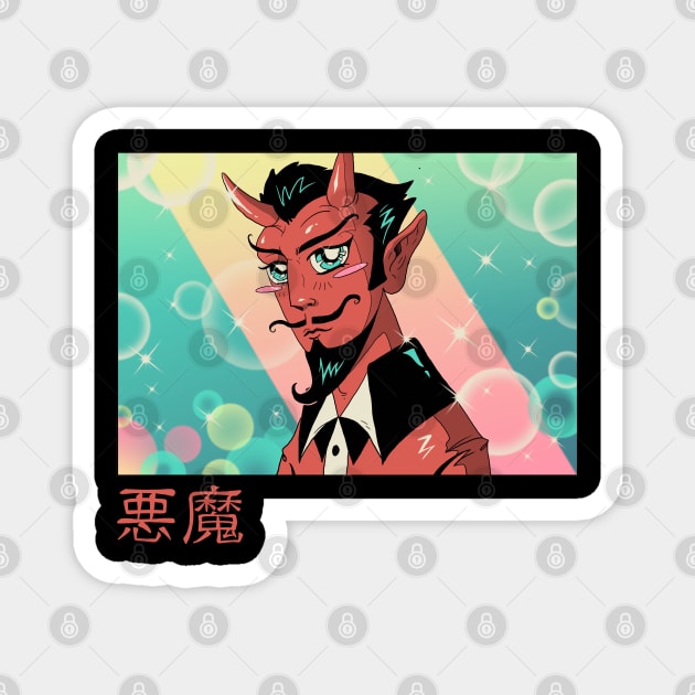 Kawaii Devil Magnet by Vincent Trinidad Art