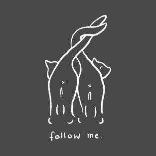 Follow Me Cat Design, Cat Mom, Cat Lover Design, Cute Cat Design T-Shirt