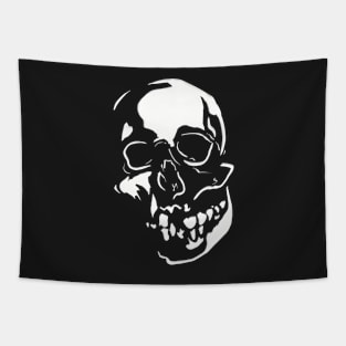 Lunging Skull Black Tapestry