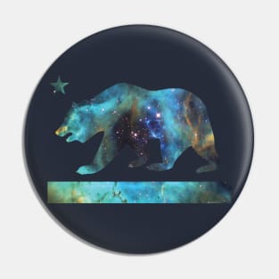 California Bear Flag (deep space design) Pin