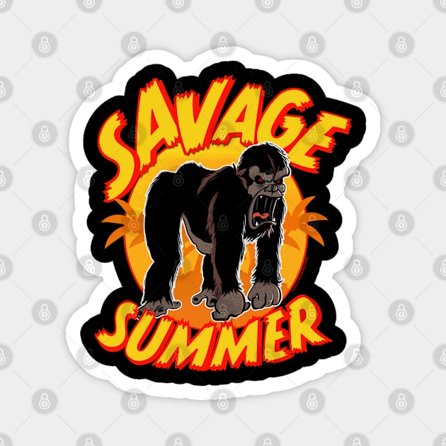 Savage Summer, with outline Magnet by Daily Detour