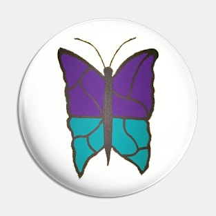 Butterfly Stained Glass Pin