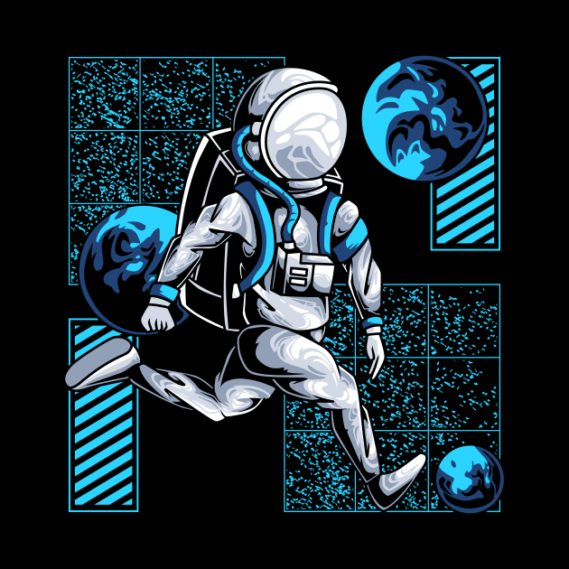 ASTRONAUT FOOTBALL by Ihsanmtsm Illustration