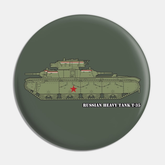 The symbol of Soviet pre-war tank building is the T-35 tank Pin by FAawRay