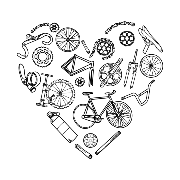 Bicycle Heart Bicycling by Tobias Store