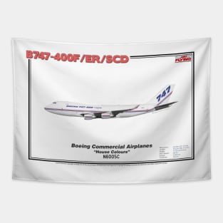 Boeing B747-400F/ER/SCD - Boeing "House Colours" (Art Print) Tapestry