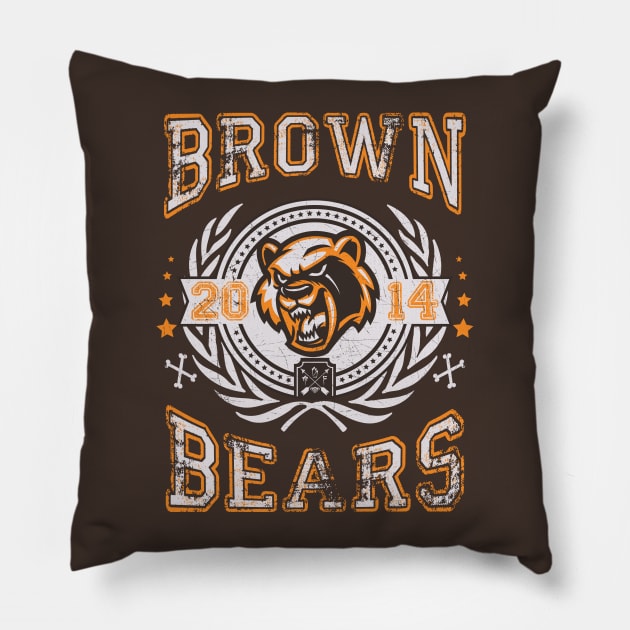 Brown Bears Pillow by Verboten