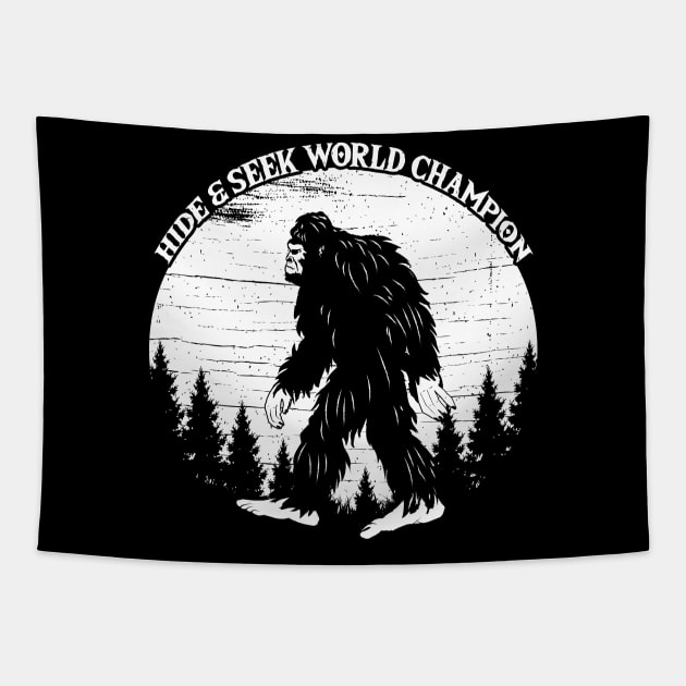 Bigfoot Hide And Seek World Champion Tapestry by Tesszero