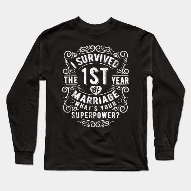 I Survived The First Year Of Marriage Wedding T-Shirt I Survived The First Year Of Marriage Wedding T-Shirt