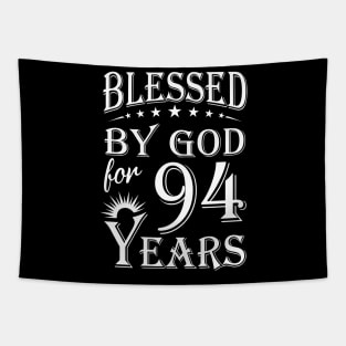 Blessed By God For 94 Years Christian Tapestry