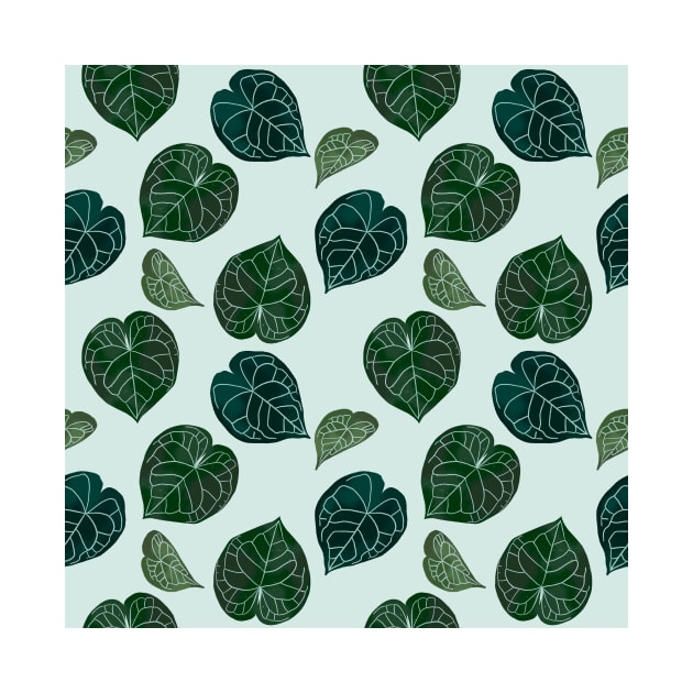 Tropical leaves pattern by RosanneCreates