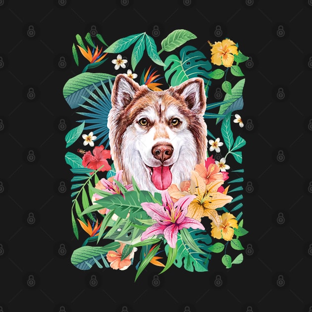 Tropical Siberian Husky 6 by LulululuPainting