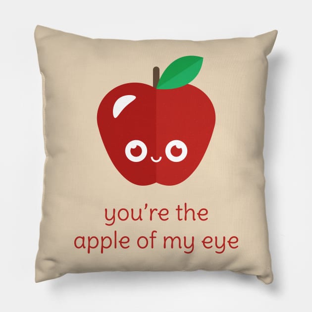 You're the Apple of My Eye Pillow by slugbunny