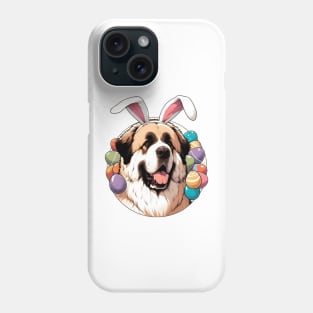 Pyrenean Mastiff's Joyful Easter with Bunny Ears Phone Case