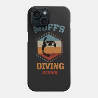 Muffs Diving School - Skull Retro Diving Lover gift Phone Case