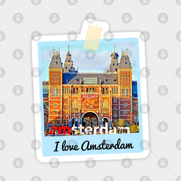 I love Amsterdam, Netherlands Magnet by zzzozzo